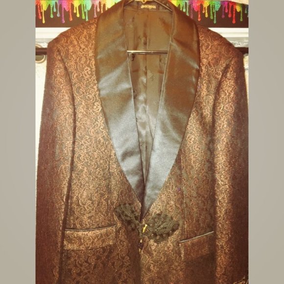 Red Manzini Smoking Jacket -BOSS ITALIAN PARTYWEAR - Picture 11 of 11